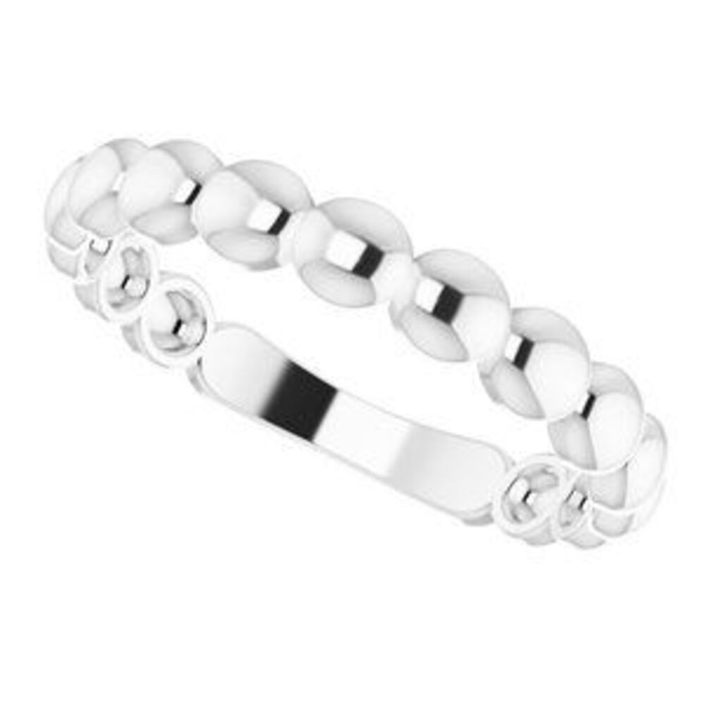 Sterling Silver Stackable Bead Ring - image 5